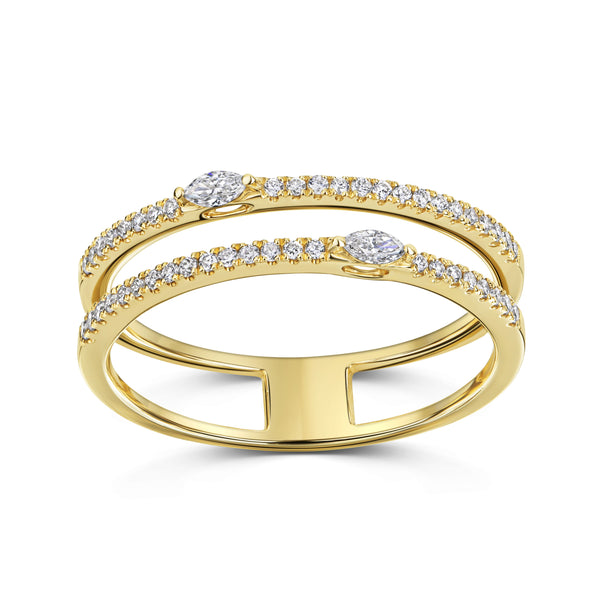 18kt yellow gold and diamonds ladies ring
