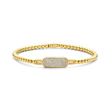 18kt yellow gold stretch bracelet set with diamonds