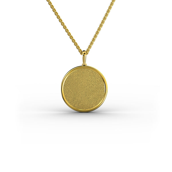 Gold Hamsa Coin Pendant