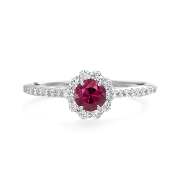 18KT Gold, Ruby and Diamond Ring