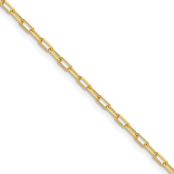14KT Gold Thin Paperclip Chain Necklace