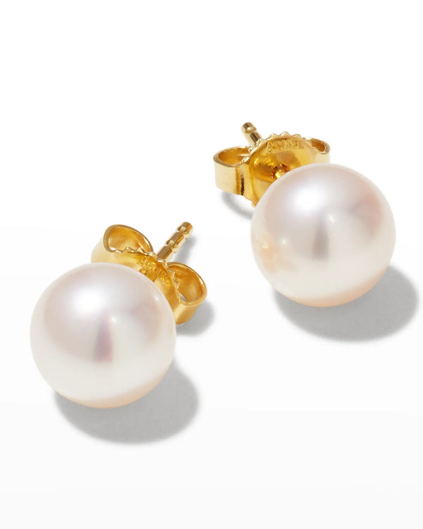 Japanese Akoya Cultured Pearl stud earrings