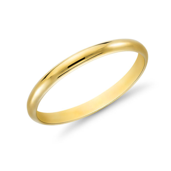 14KT Yellow Gold Wedding Band, 2mm