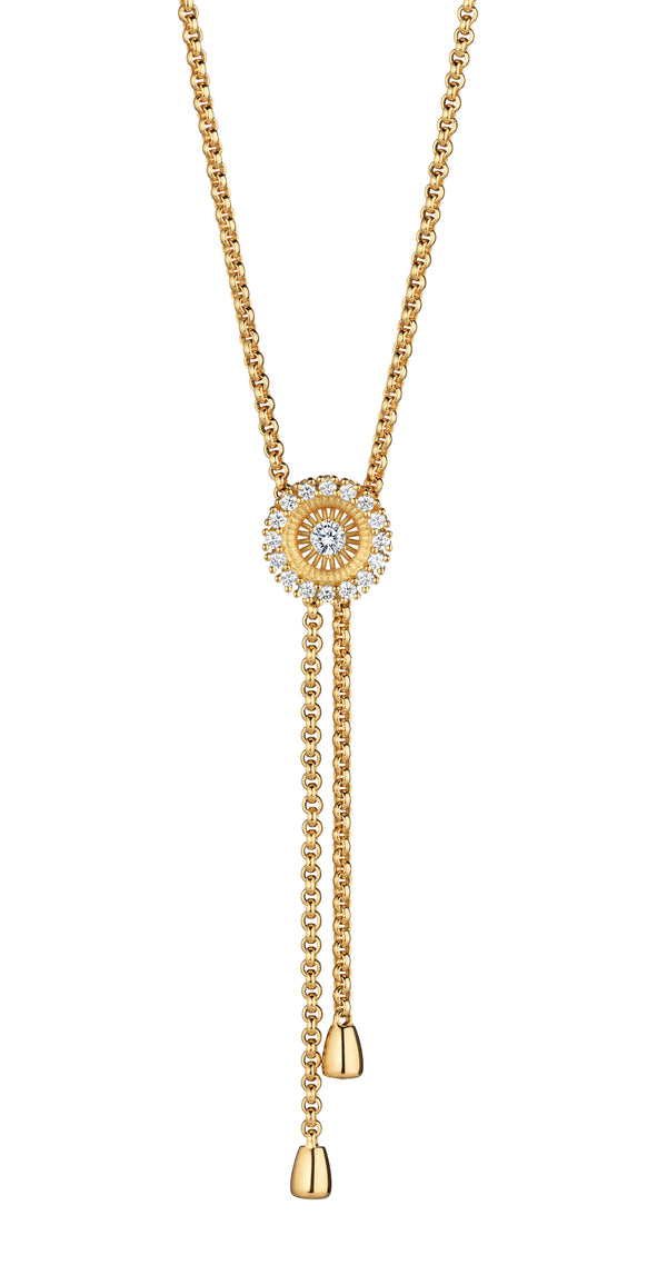 18KT Yellow Gold Swing Boho Y-Necklace