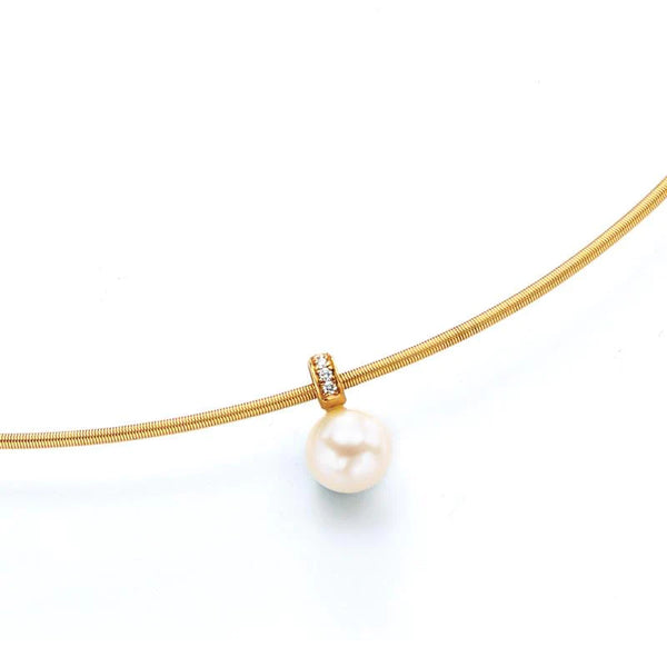 Pearl and Diamond Gold Pendant