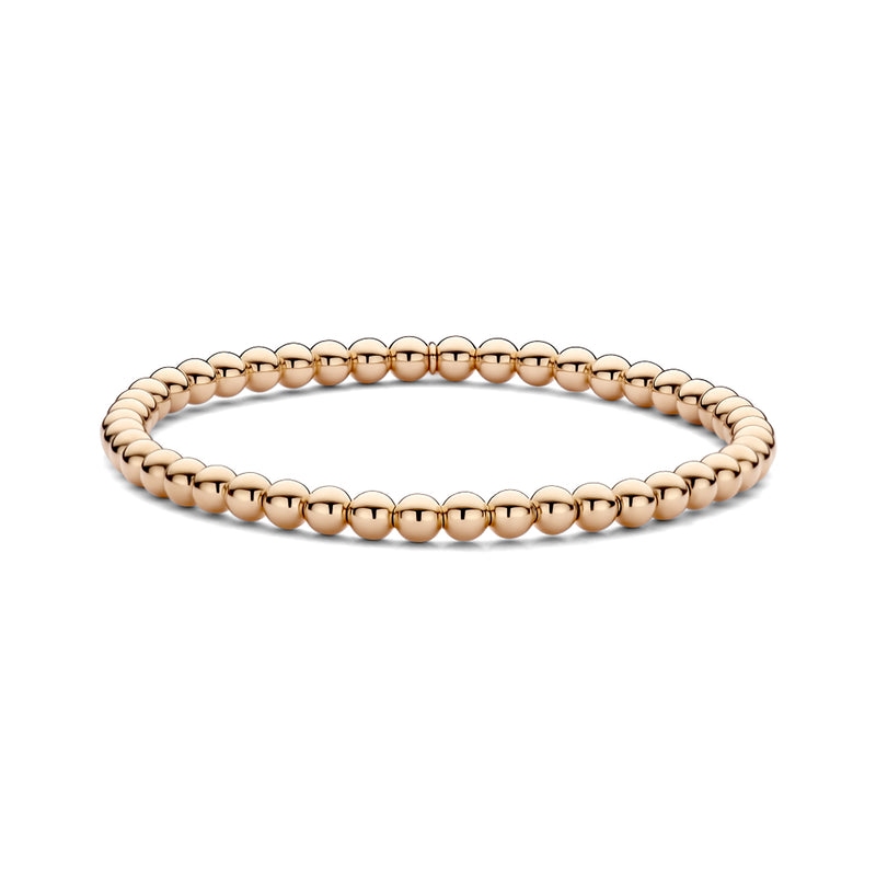 18kt rose gold stretch bead bracelet