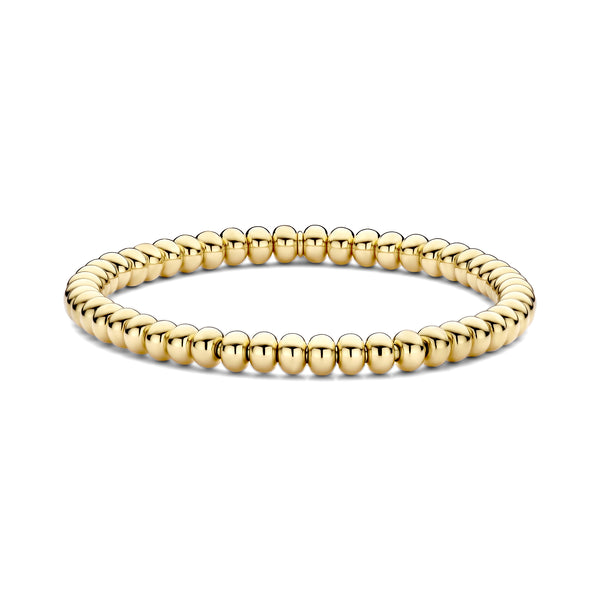 18kt yellow gold bead stretch bracelet