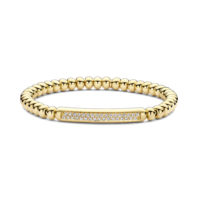 18kt white and yellow gold stretch bracelet