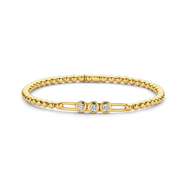 18kt yellow gold stretch bracelet