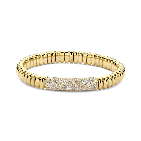 18KT. Gold & Diamond Stretch Bracelet
