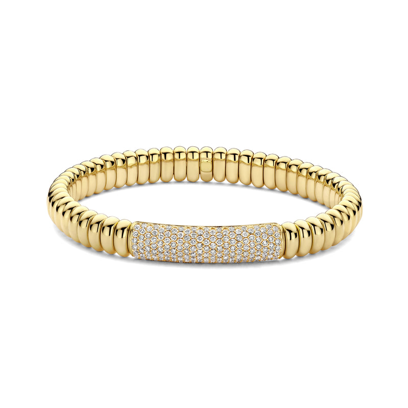 18KT. Gold & Diamond Stretch Bracelet