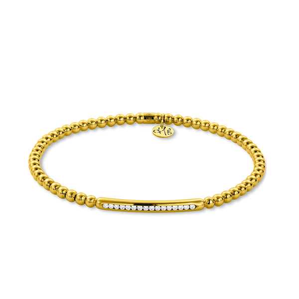 18kt yellow gold stretch bracelet