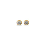 Lab YG Bezel Set Diamond Stud Earrings 0.22ct.