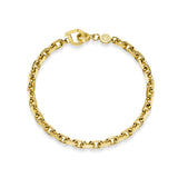 18K Yellow Gold Classic Link Bracelet, 19cm