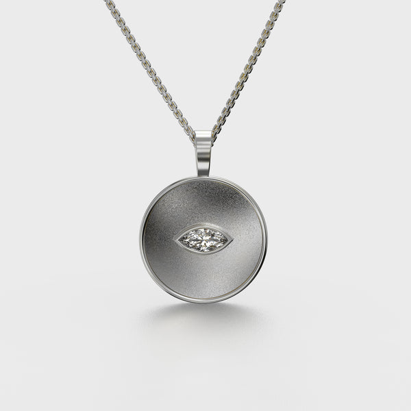 Havana coin Marquise in White Gold