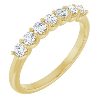 14KT Yellow Gold Lab Diamond Band, 0.60ct.
