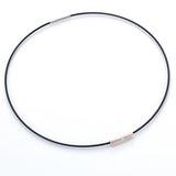 Platinum Tube Pendant w/diamond