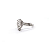 18KT WG Pear Lab Diamond Engagement Ring, 1.57ct.