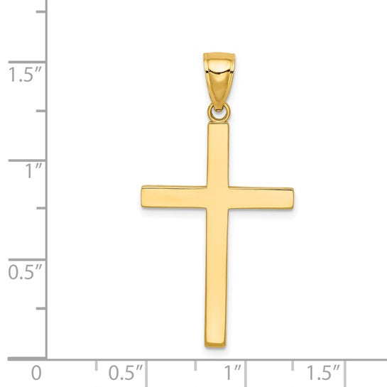 14K Solid Reversible Latin Cross Pendant