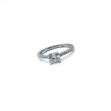 18KT WG Cushion Lab Diamond Engagement Ring, 1.03ct.