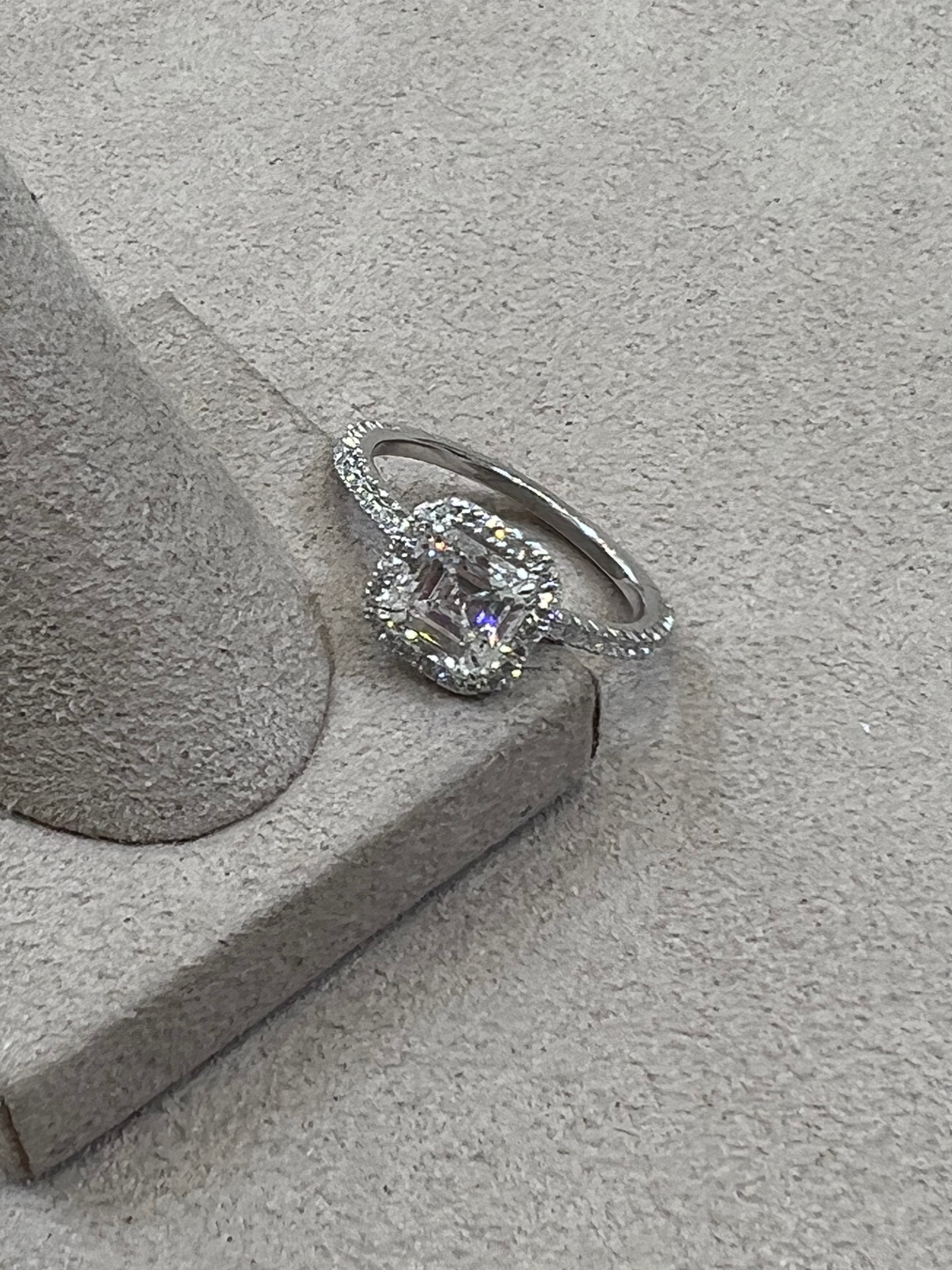 LGASS1.55 Asscher Cut Lab Diamond Ring – Raphael Fine Jewelry