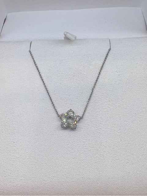 Cluster diamond necklace