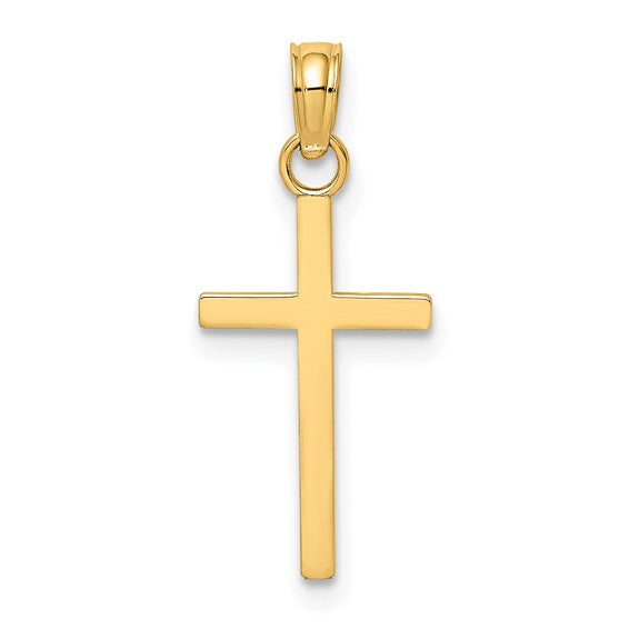 14k Gold plain small cross