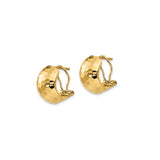 14KT Gold Faceted Huggie Earrings