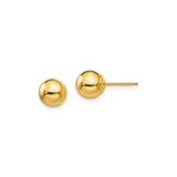 14KT Gold Ball Stud Earrings