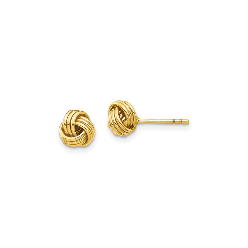 14KT Gold Small Knot Stud Earrings