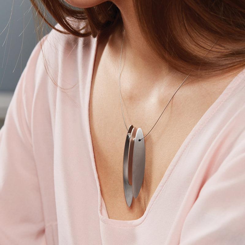 019.8900.WS2 TeNo Stainless Steel Wing Necklace