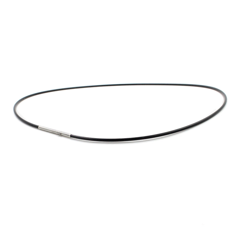 Thin Black Rubber Chain, 1.4mm