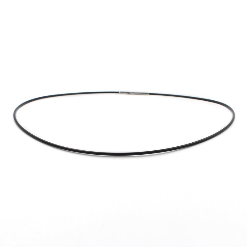 Thin Black Rubber Chain, 1.4mm
