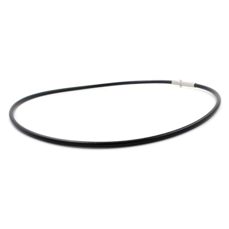 Thick Black Rubber Chain, 3mm