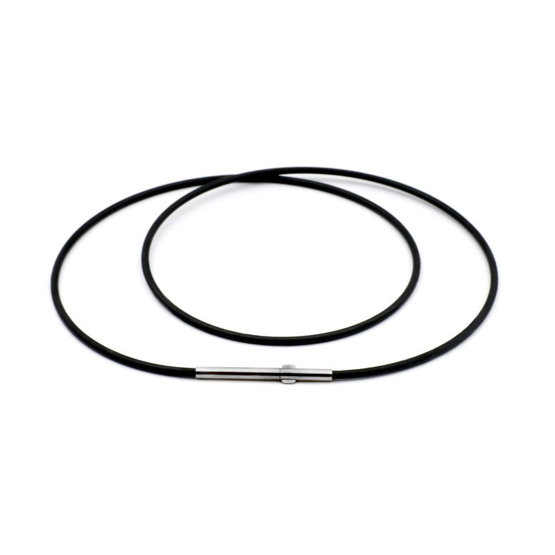 Thick Black Rubber Chain, 3mm