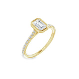 18KT Gold Emerald Cut Lab-Grown Diamond Ring
