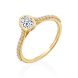 18KT Gold Lab-Grown Oval Diamond Ring, 0.40 ct.