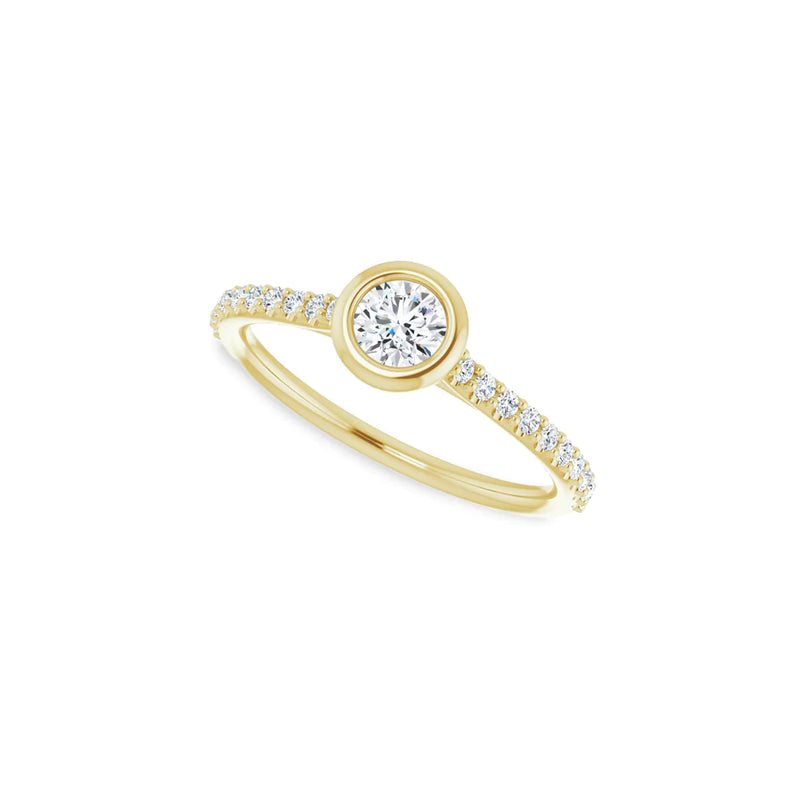 18KT Gold Lab-Grown Diamond Ring, 0.30ct.