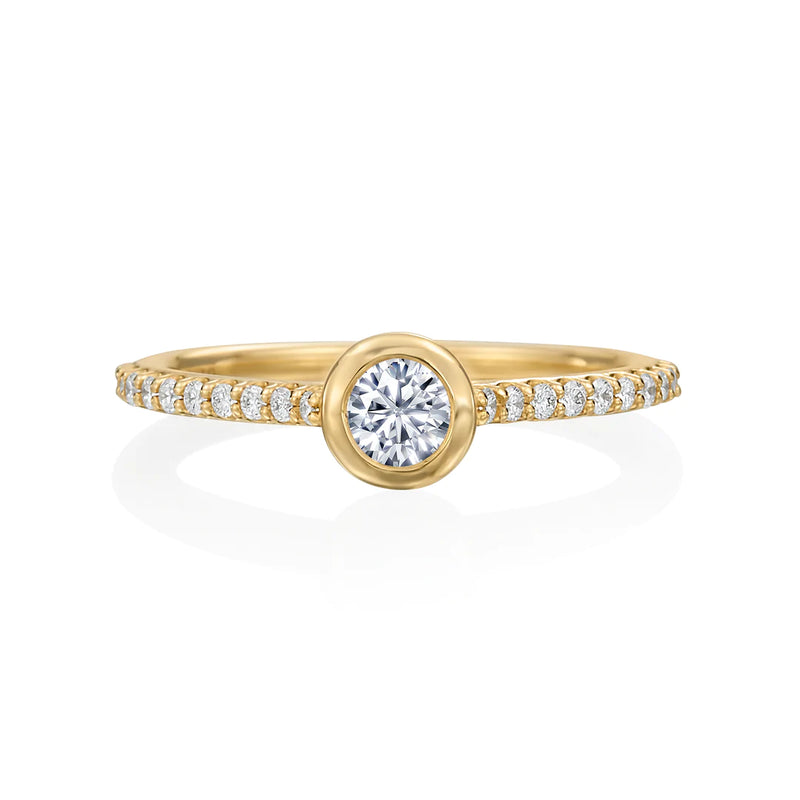18KT Gold Lab-Grown Diamond Ring, 0.30ct.