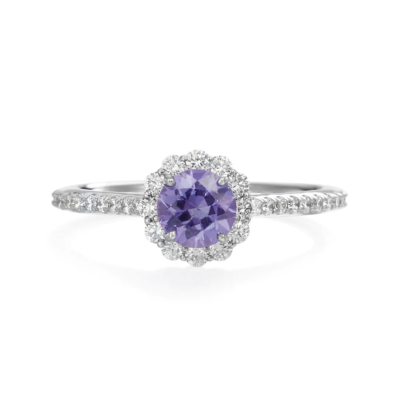 Pink Sapphire and diamond Ring