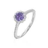 Pink Sapphire and diamond Ring