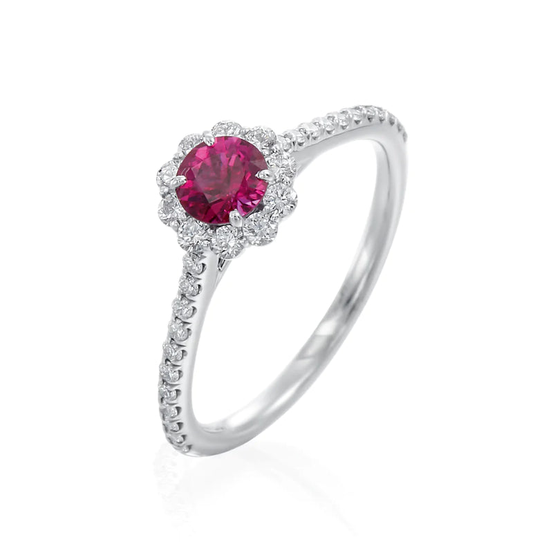 18KT Gold, Ruby and Diamond Ring