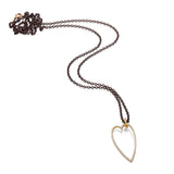 18KT Rose Gold & Diamond Heart Pendant