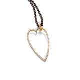 18KT Rose Gold & Diamond Heart Pendant