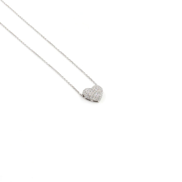 18KT Gold and Diamond Heart Pendant Necklace