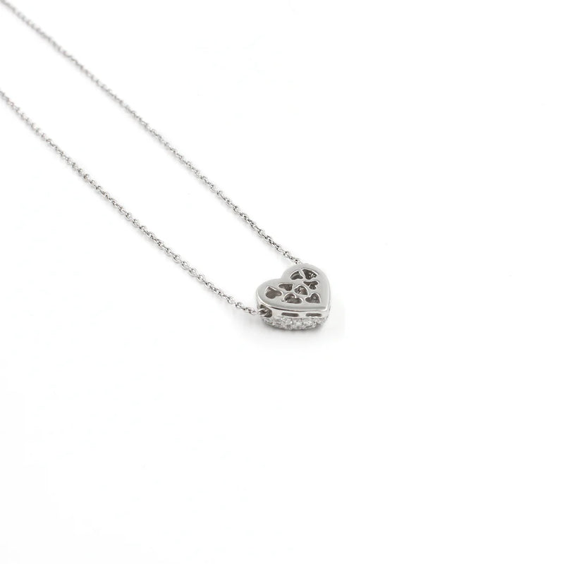 18KT Gold and Diamond Heart Pendant Necklace
