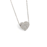 18KT Gold and Diamond Heart Pendant Necklace