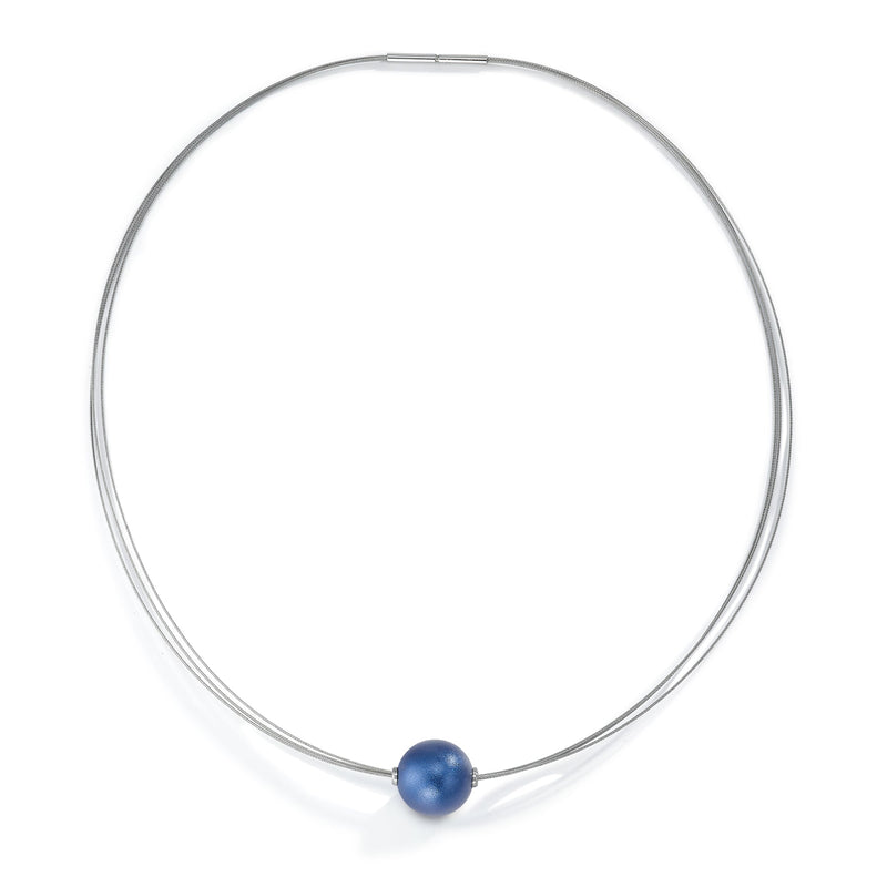 TeNo 12mm Globe Rope Necklace in Lapis Blue