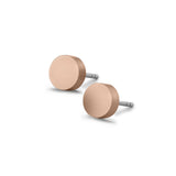 TeNo Rose Gold Aluminum 7mm Disc Stud Earrings