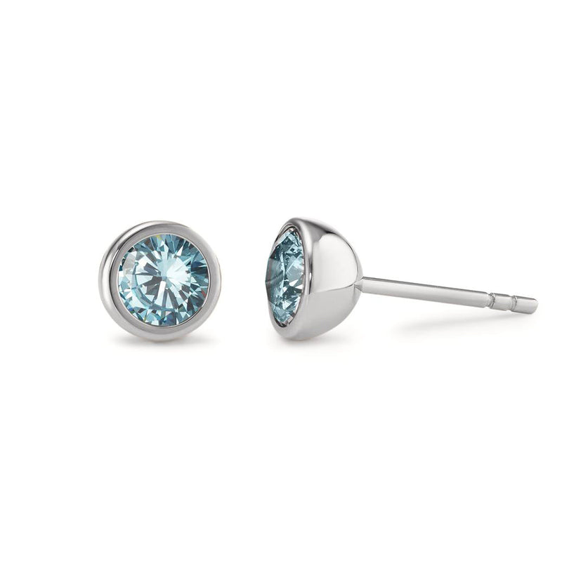 593946 TeNo Joy Earring Studs, Aqua Blue 7mm